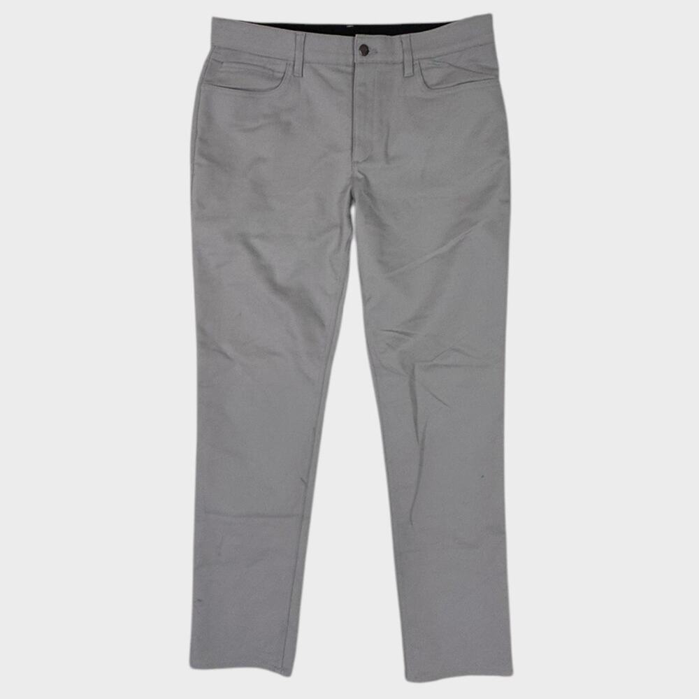 Calvin Klein 36 x 34 Mens Gray Chino Pants Cotton Polyester Spandex